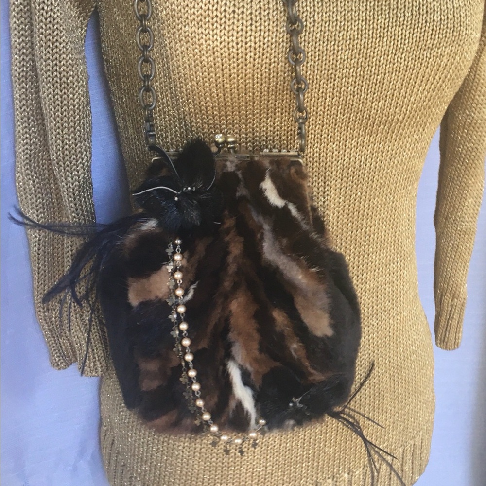 Clutch Purse Mary Frances Fur - Picture 2 of 6